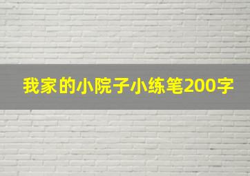 我家的小院子小练笔200字