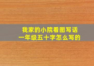 我家的小院看图写话一年级五十字怎么写的