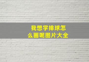 我想学排球怎么画呢图片大全