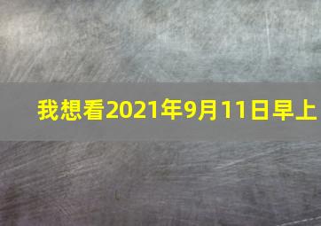 我想看2021年9月11日早上