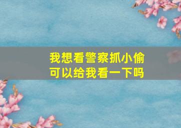 我想看警察抓小偷可以给我看一下吗