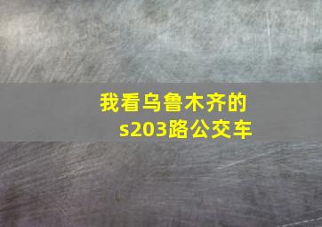 我看乌鲁木齐的s203路公交车