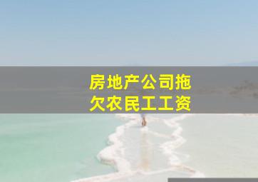 房地产公司拖欠农民工工资