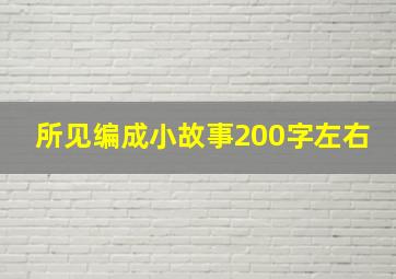 所见编成小故事200字左右