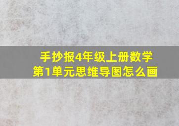 手抄报4年级上册数学第1单元思维导图怎么画