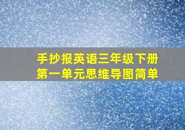 手抄报英语三年级下册第一单元思维导图简单