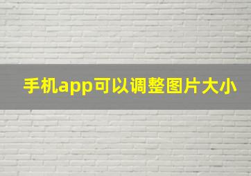 手机app可以调整图片大小