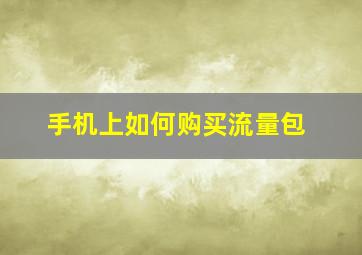 手机上如何购买流量包