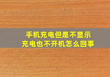 手机充电但是不显示充电也不开机怎么回事