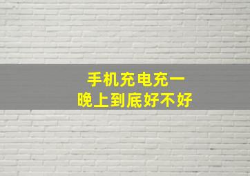 手机充电充一晚上到底好不好