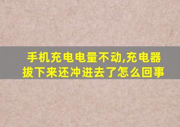 手机充电电量不动,充电器拔下来还冲进去了怎么回事