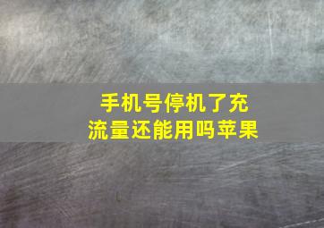 手机号停机了充流量还能用吗苹果