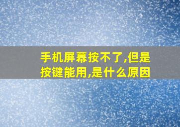 手机屏幕按不了,但是按键能用,是什么原因