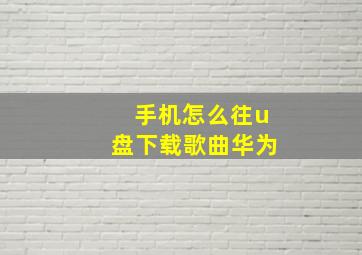 手机怎么往u盘下载歌曲华为