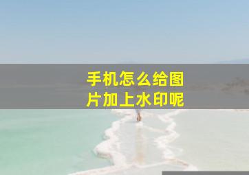 手机怎么给图片加上水印呢