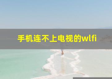 手机连不上电视的wlfi