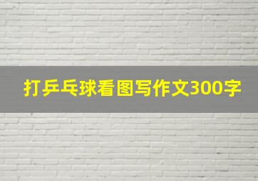 打乒乓球看图写作文300字