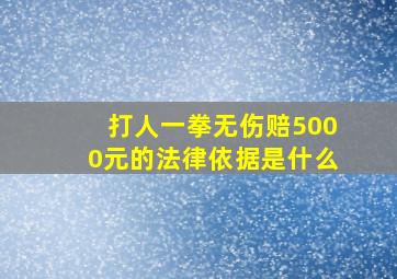 打人一拳无伤赔5000元的法律依据是什么