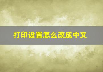 打印设置怎么改成中文