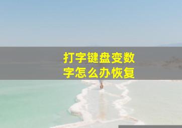 打字键盘变数字怎么办恢复