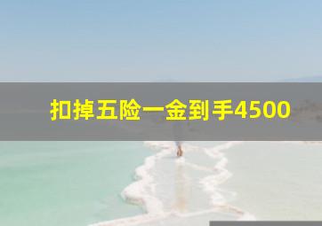 扣掉五险一金到手4500