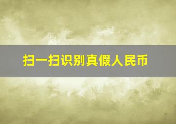 扫一扫识别真假人民币