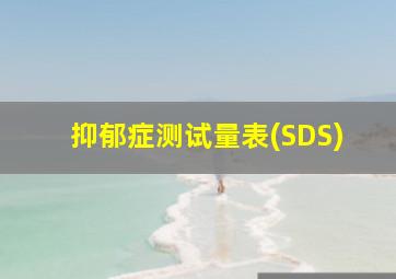 抑郁症测试量表(SDS)