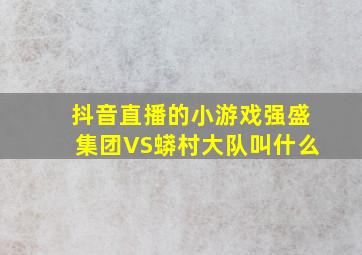 抖音直播的小游戏强盛集团VS蟒村大队叫什么