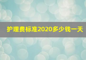 护理费标准2020多少钱一天