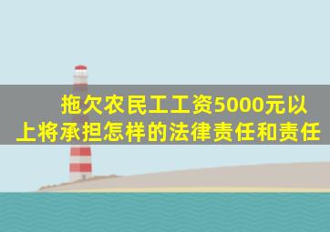 拖欠农民工工资5000元以上将承担怎样的法律责任和责任