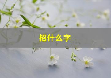 招什么字