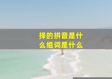 择的拼音是什么组词是什么