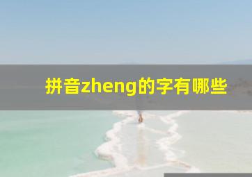 拼音zheng的字有哪些