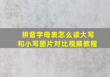 拼音字母表怎么读大写和小写图片对比视频教程