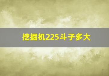 挖掘机225斗子多大