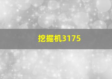 挖掘机3175