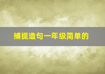 捕捉造句一年级简单的