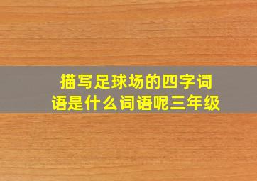 描写足球场的四字词语是什么词语呢三年级