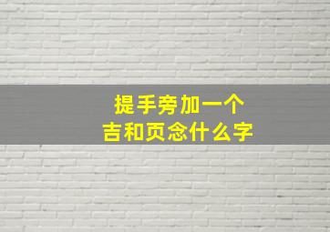 提手旁加一个吉和页念什么字