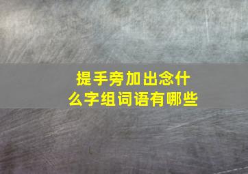 提手旁加出念什么字组词语有哪些