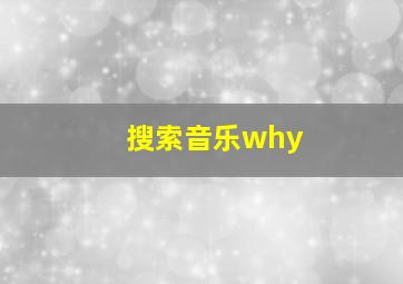 搜索音乐why