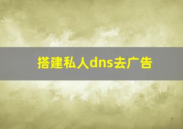 搭建私人dns去广告