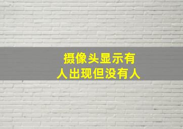 摄像头显示有人出现但没有人