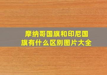 摩纳哥国旗和印尼国旗有什么区别图片大全