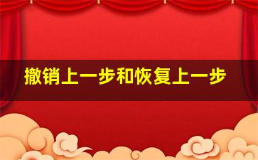 撤销上一步和恢复上一步