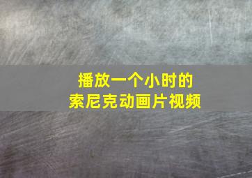 播放一个小时的索尼克动画片视频