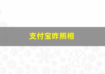 支付宝咋照相