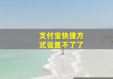 支付宝快捷方式设置不了了