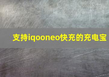 支持iqooneo快充的充电宝