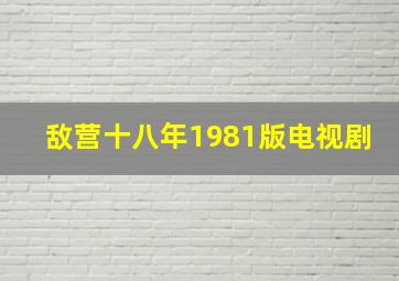 敌营十八年1981版电视剧